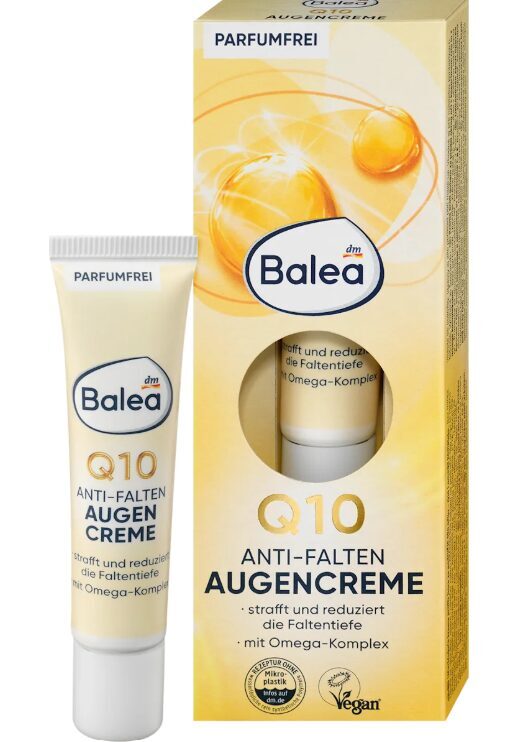 Balea Q10 pretgrumbu acu krēms ar omega kompleksu, 15 ml, vegāns